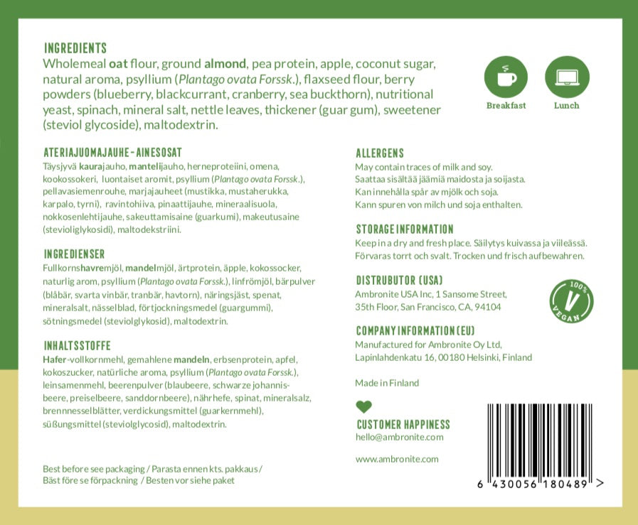 Balanced Meal Shake Vanilla Ingredients